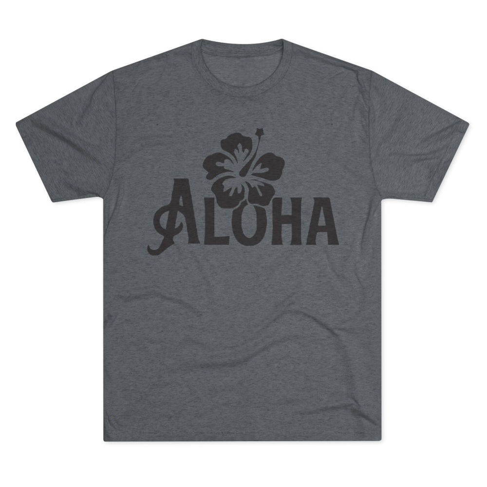 Next Level 6010 | Unisex Vintage Aloha Hibiscus Unisex Tri-Blend Tee – Retro Beach Vibes