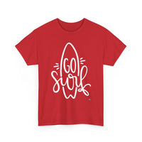 Gildan 5000 | Unisex Go Surf Cotton T-Shirt - Minimalist Coastal Surfboard Design