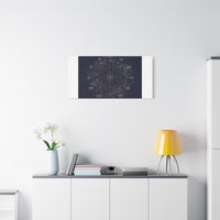 Gold Zodiac Wheel Canvas | Astrology Constellation Art, Cosmic Wall Print