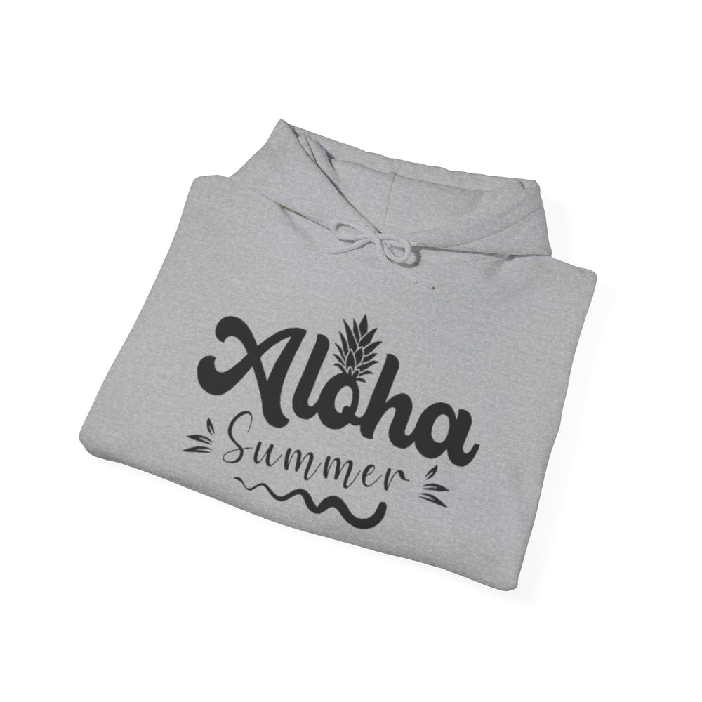 Gildan 18500 | Unisex "Aloha Summer" Pineapple Graphic Hoodie – Premium Fleece Pullover – Tropical Island Vibes