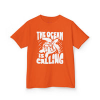 Gildan 5000B | Kids' Sea Turtle Adventure T-Shirt - "The Ocean is Calling" Graphic Tee