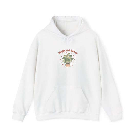 Single and Happy Hoodie | Anti-Valentine, Cute Plant Graphic
