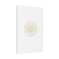 Gold Leo Zodiac Canvas, Astrological Constellation Art | Metallic Lion Wall Art