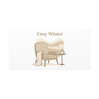 Cozy Winter minimal line art Canvas | Slow Life, soft life neutral wall decor