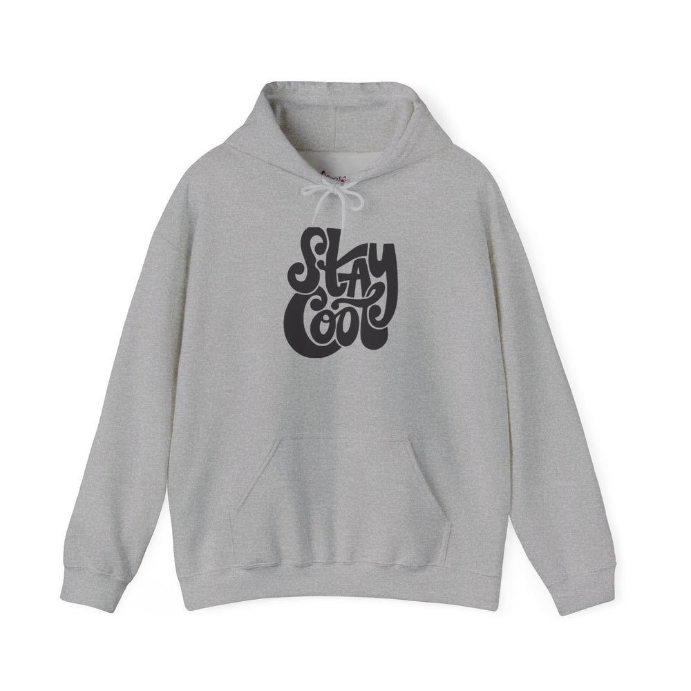 Gildan 18500 | Unisex "Stay Cool" Retro Graphic Hoodie – Bold Puff Lettering Pullover – Premium Soft Fleece Streetwear