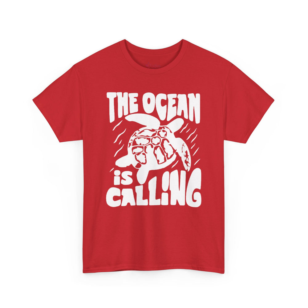 Gildan5000 | Unisex Sea Turtle "The Ocean Is Calling" Tee
