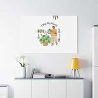 I Wet My Plants Canvas | Plant Parent Humor, Botanical Pun Wall Art