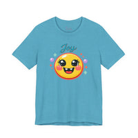 Bella+Canvas 3001 | Radiant Joy Emoji T-Shirt | Kawaii Aesthetic Smiley Graphic Tee | Unisex Jersey Short Sleeve Tee
