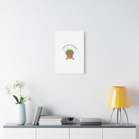 I Can't Even Leaf You Canvas, Plant Parent Pun | Sage Cream Botanical Art