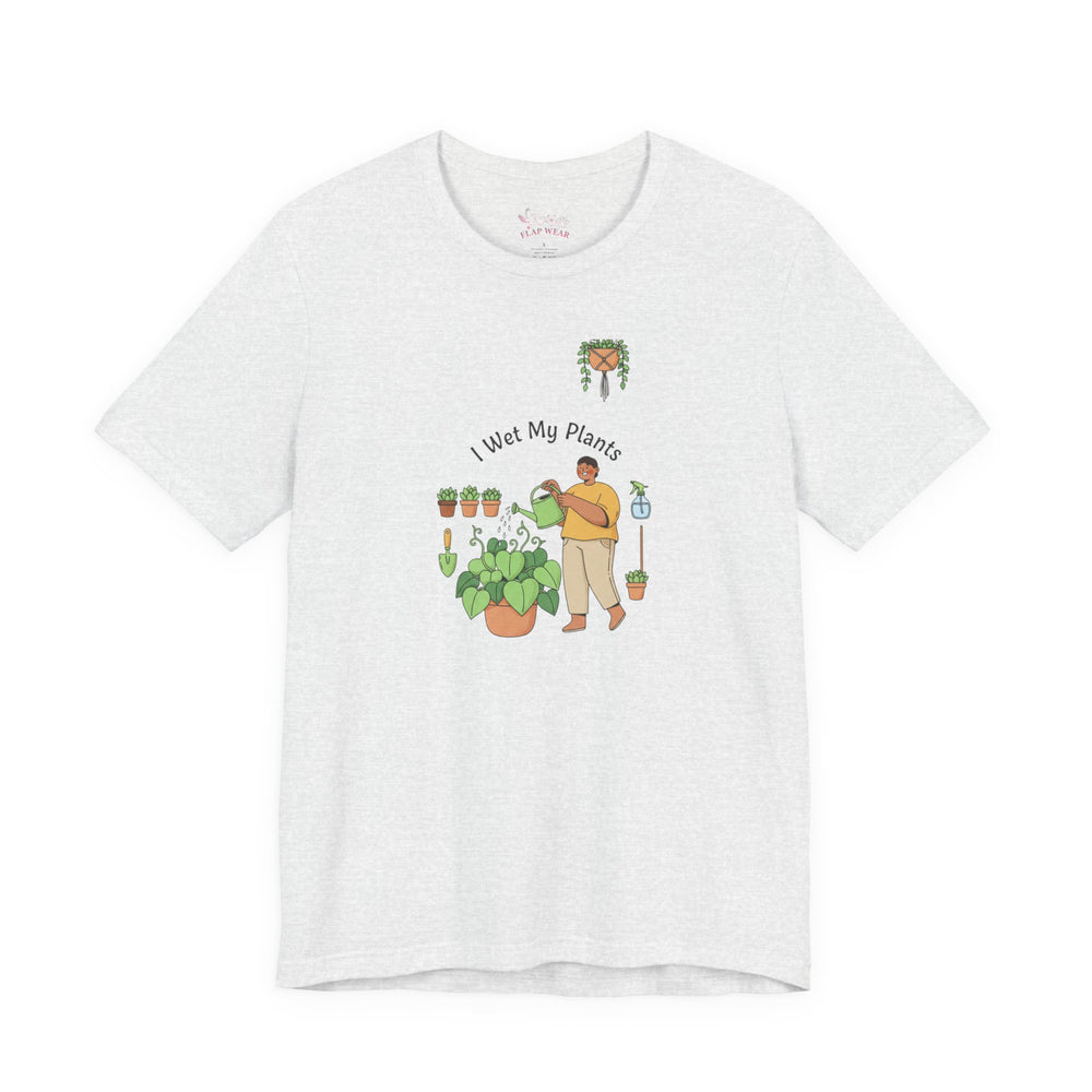 Bella+Canvas3001 | I Wet My Plants T-Shirt | Plant Mom Succulent Pun Tee, Sage Botanical Humor