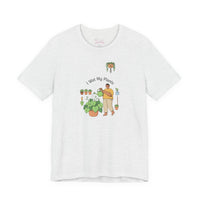 Bella+Canvas3001 | I Wet My Plants T-Shirt | Plant Mom Succulent Pun Tee, Sage Botanical Humor