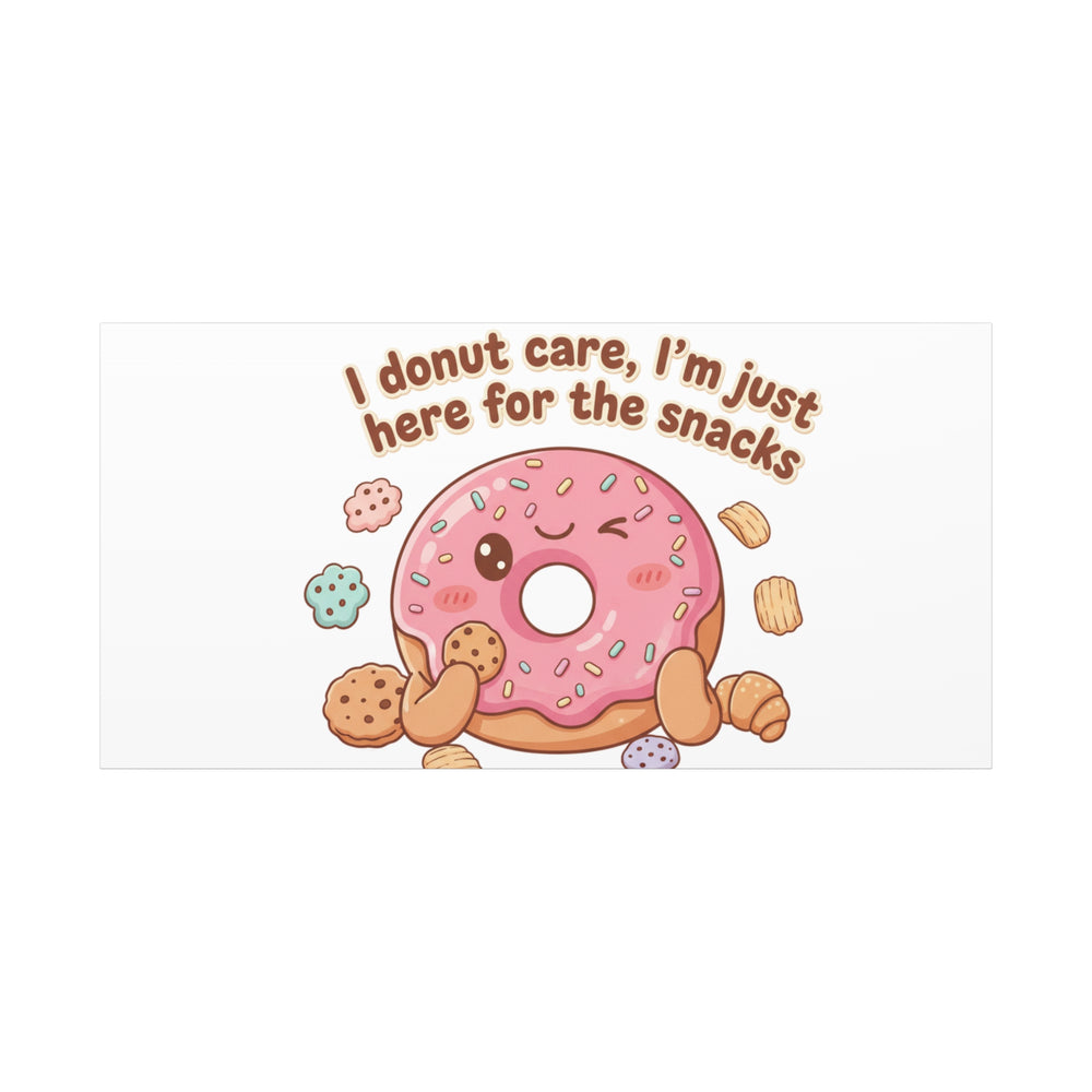 Donut Snacks Pun Canvas | Food & Snack Humor, Cozy Kawaii Art