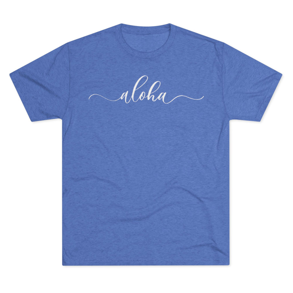 Next Level 6010 | Aloha Script Unisex Tri-Blend Vintage Tee – Summer Vibes Collection