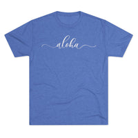 Next Level 6010 | Aloha Script Unisex Tri-Blend Vintage Tee – Summer Vibes Collection