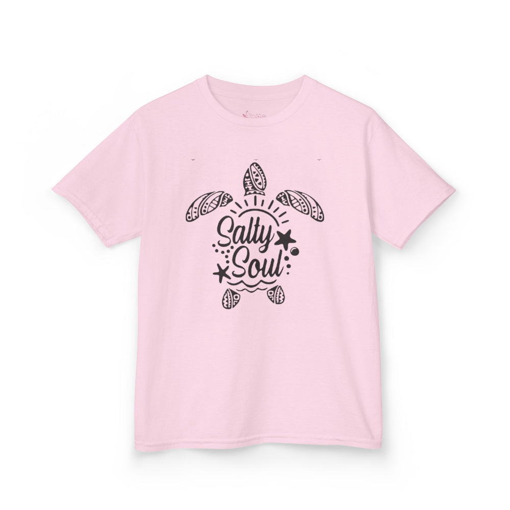 Gildan 5000B | Kids' "Salty Soul" Sea Turtle Graphic Tee