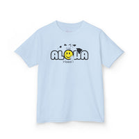 Gildan 5000B | Kids' Live Aloha Hawaii Smiley Face T-Shirt - Tropical Summer Tee