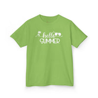 Gildan 5000B | Hello Summer Kids' Aloha T-Shirt | Toddler & Youth Summer Graphic Tee