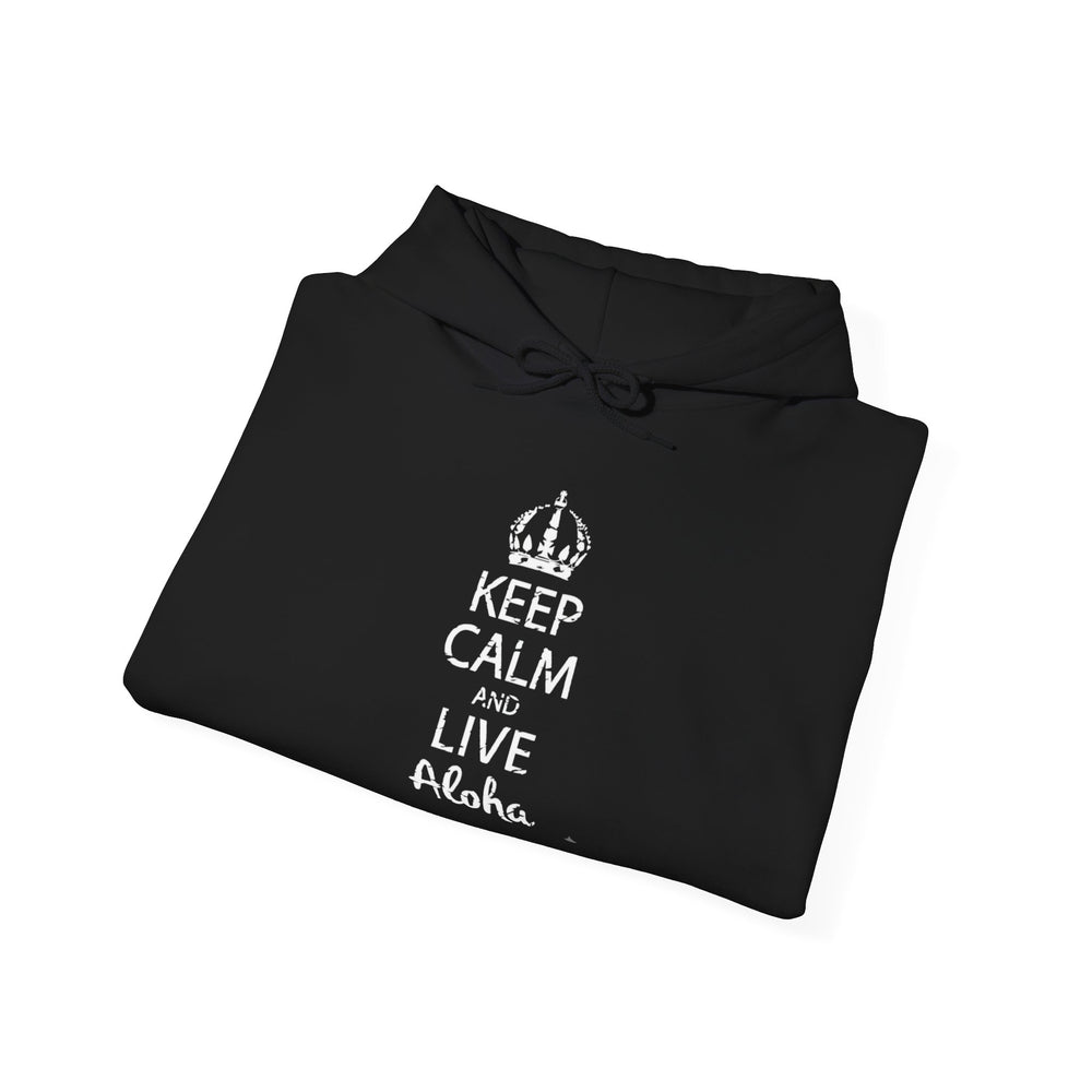 Gildan 18500 | Keep Calm and Live Aloha Unisex Hoodie – Cozy & Stylish Hawaiian-Inspired Sweatshirt