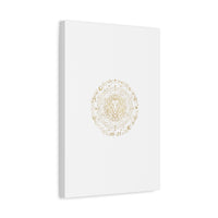 Gold Leo Zodiac Canvas, Astrological Constellation Art | Metallic Lion Wall Art