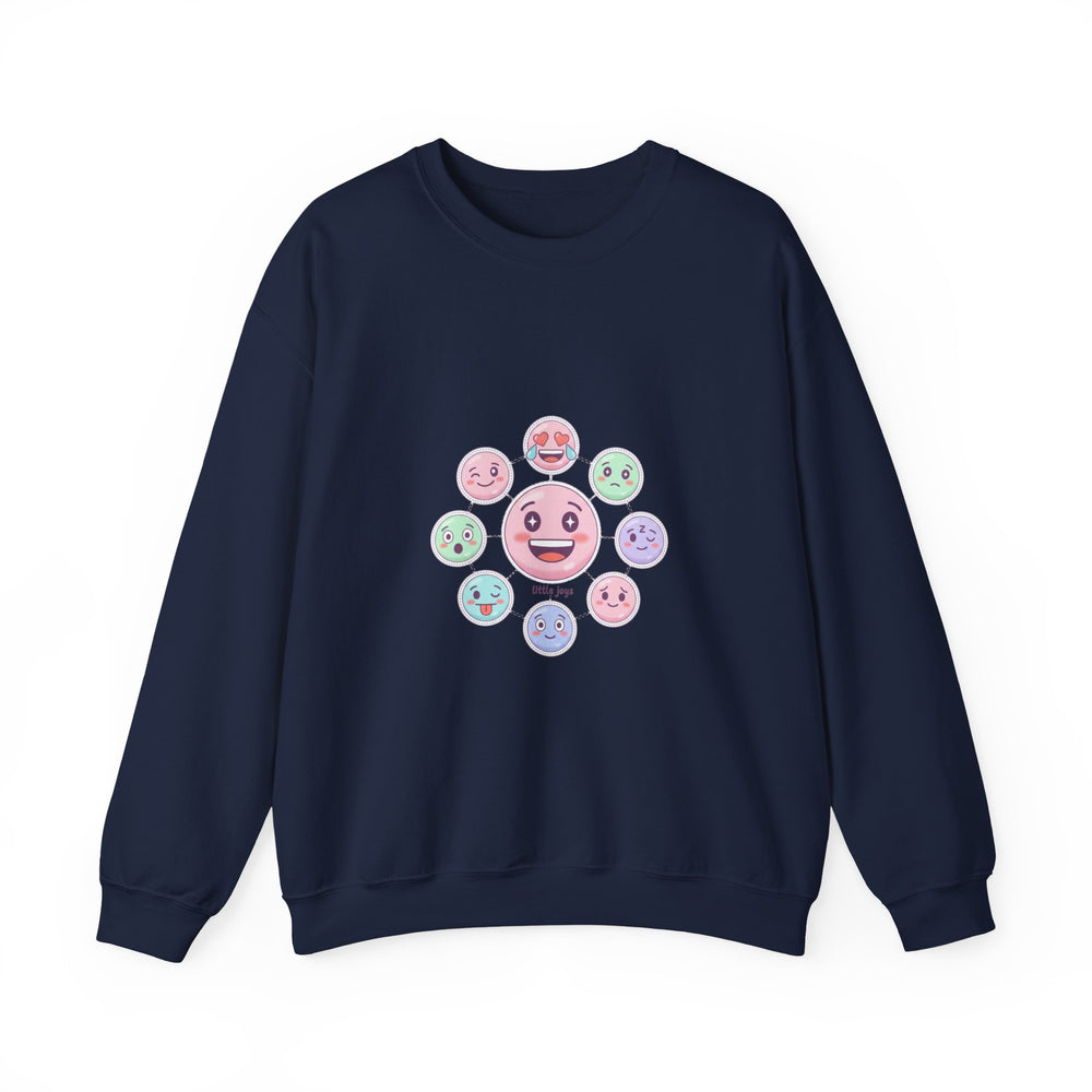 Pastel Doodle Emoticon Pattern Sweatshirt | cute emoji sticker repeat
