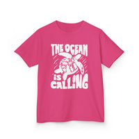 Gildan 5000B | Kids' Sea Turtle Adventure T-Shirt - "The Ocean is Calling" Graphic Tee