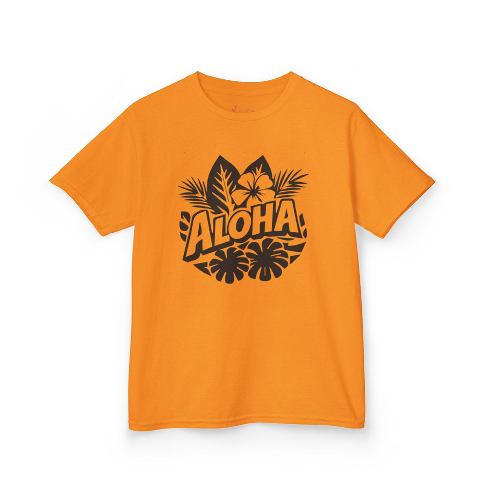 Gildan 5000B | Kids’ Aloha Tropical Vibes Graphic Tee – Fun Summer Style