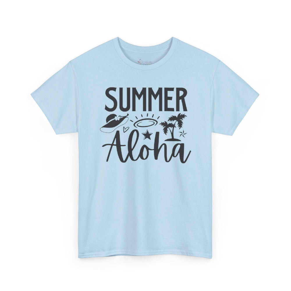 Gildan 5000 | Sun-Drenched Vibes: Retro Summer Aloha Unisex Softstyle Tee