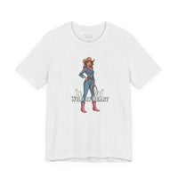 Bella+Canvas3001 | Wild at Heart Cowgirl Tee | Western Valentine, boot heart design