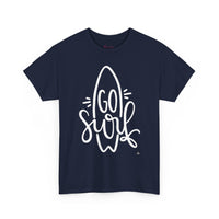 Gildan 5000 | Unisex Go Surf Cotton T-Shirt - Minimalist Coastal Surfboard Design