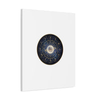 Zodiac Constellation Wheel Canvas, Astrology Art Print | Gold Foil Galaxy