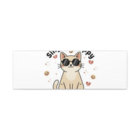 Single & Happy Cat Canvas | Anti Valentine, Sarcastic Valentine Wall Art