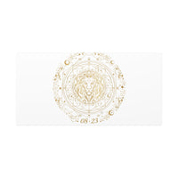 Gold Leo Zodiac Canvas, Astrological Constellation Art | Metallic Lion Wall Art