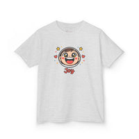 Gildan 5000B | "Joy" Sparkle Character Kids' Tee | Fun & Comfortable Youth T-Shirt | Kids T‑Shirt — Cute Smiling Character "Joy" Graphic
