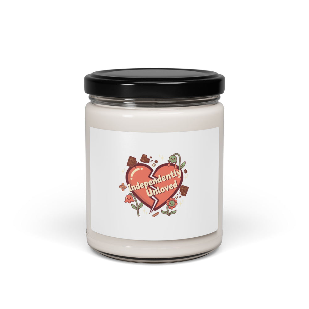 Independently Unloved Candle, Soy Jar | Anti‑Valentine, Sarcastic Quote