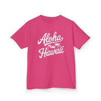 Gildan 5000B | Kids’ Tropical Vibes "Aloha Hawaii" Graphic Tee – Soft Cotton Summer T-Shirt