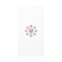 Hand-Drawn Emoticon Sticker Pattern Canvas | Cute Emoji Repeat Print