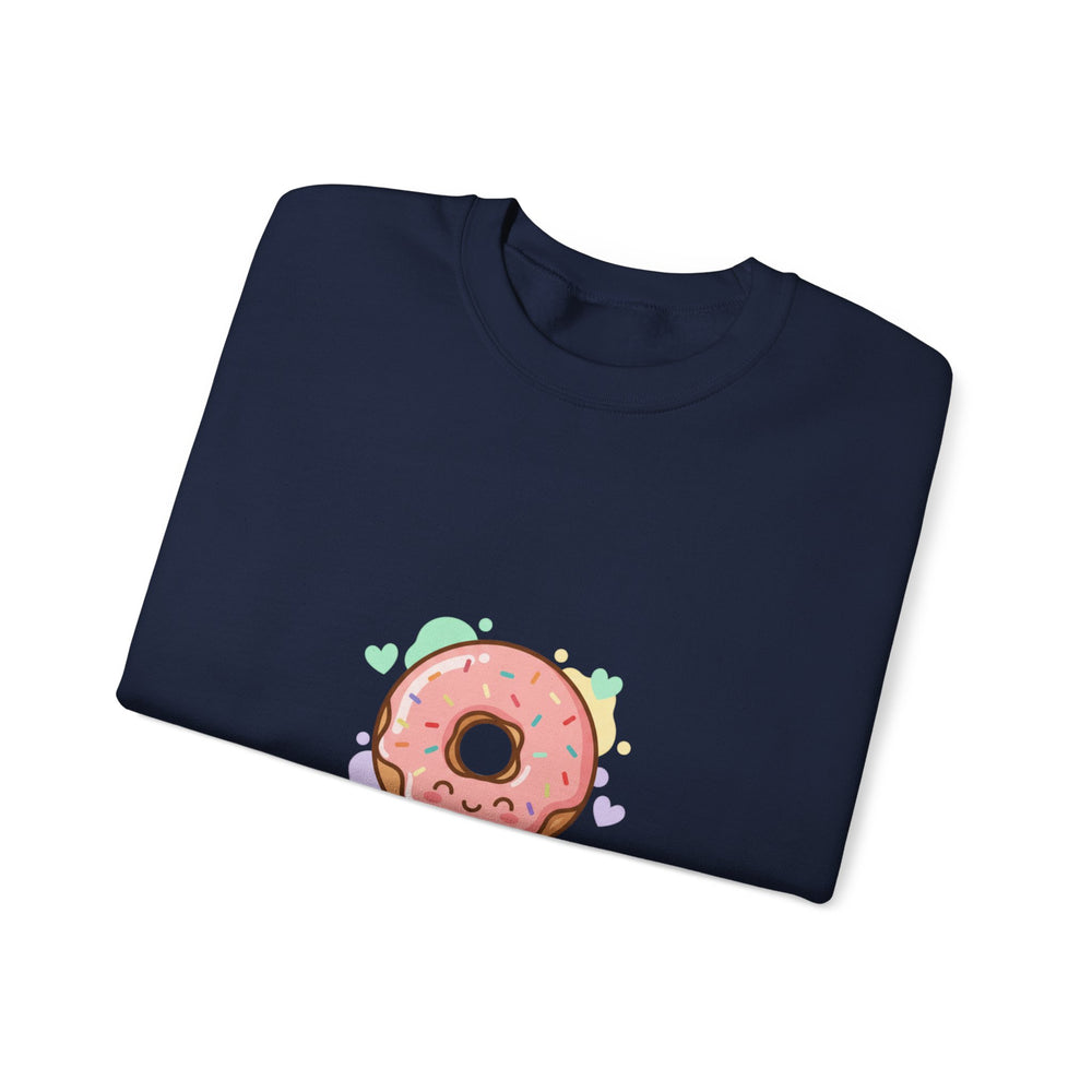 Donut Worry Be Happy Sweatshirt | Food Pun, Cozy Snack Humor