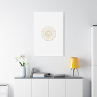 Gold Leo Zodiac Canvas, Astrological Constellation Art | Metallic Lion Wall Art