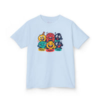 Gildan 5000B | Kids' "Happy & Joyful" Emoji Crewneck Tee – Fun Cartoon Character Graphic T-Shirt