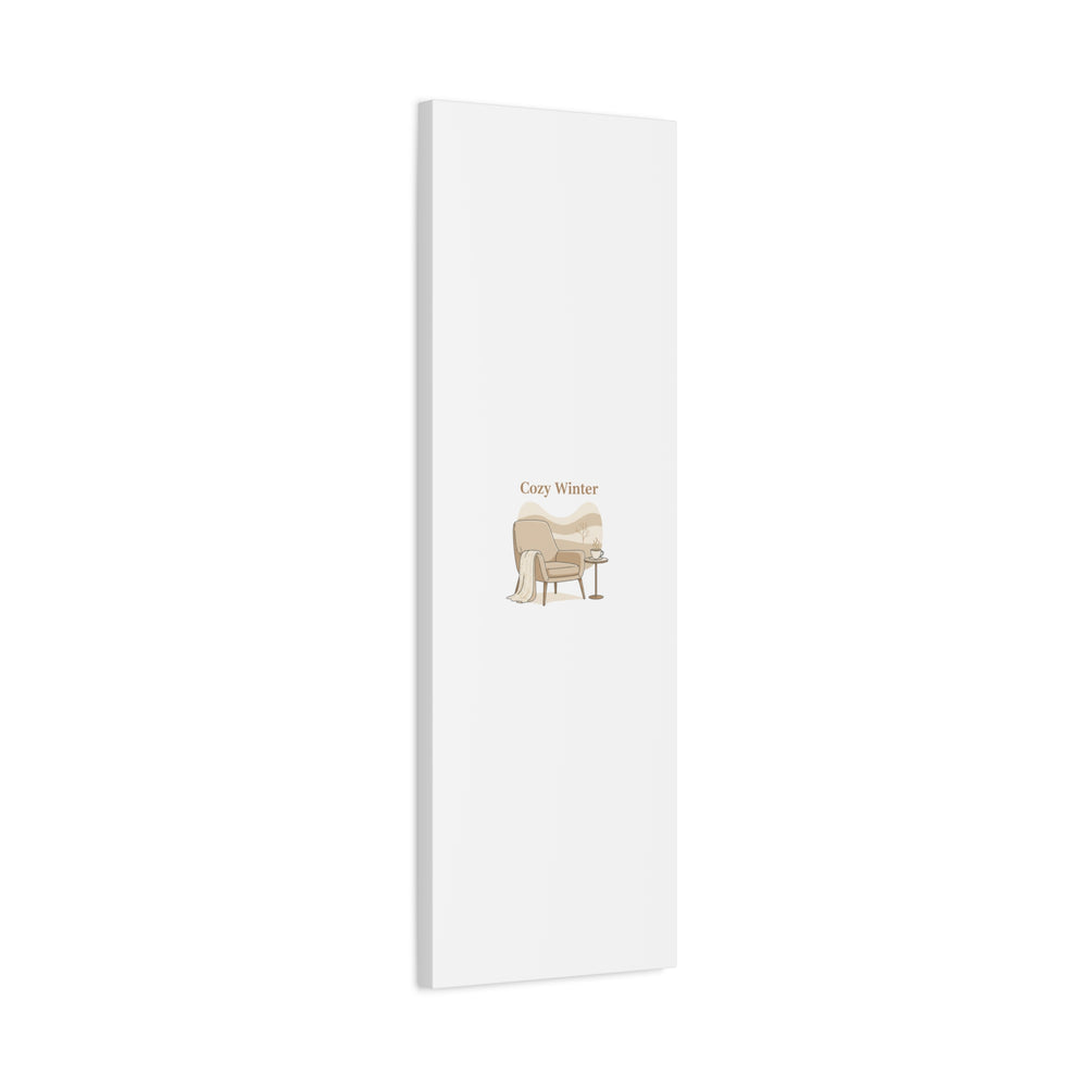 Cozy Winter minimal line art Canvas | Slow Life, soft life neutral wall decor