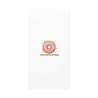 Donut Worry Be Happy Canvas, Matte Stretched Wall Art | Food Pun Decor