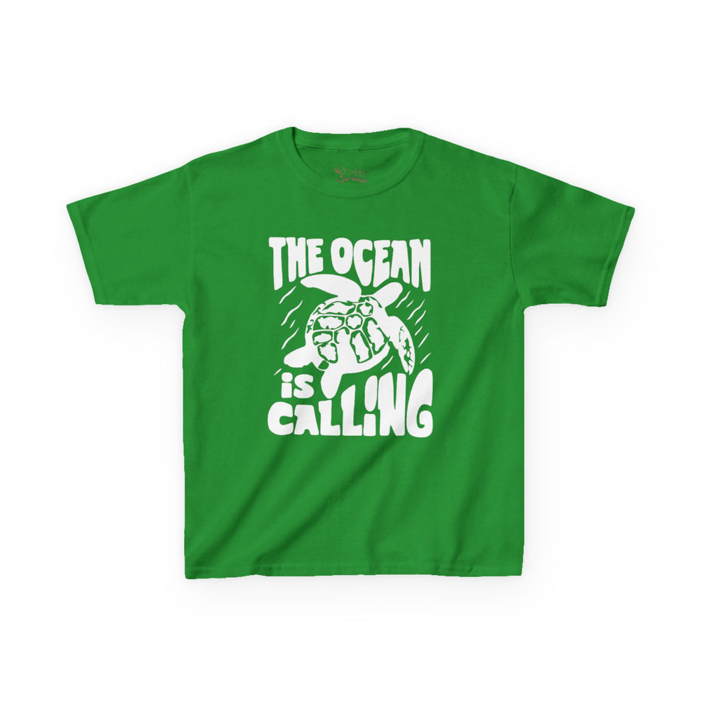 Gildan 5000B | Kids' Sea Turtle Adventure T-Shirt - "The Ocean is Calling" Graphic Tee