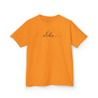 Gildan 5000B | Kids' "Aloha" Summer Vibe Cotton T-Shirt – Tropical Minimalist Tee
