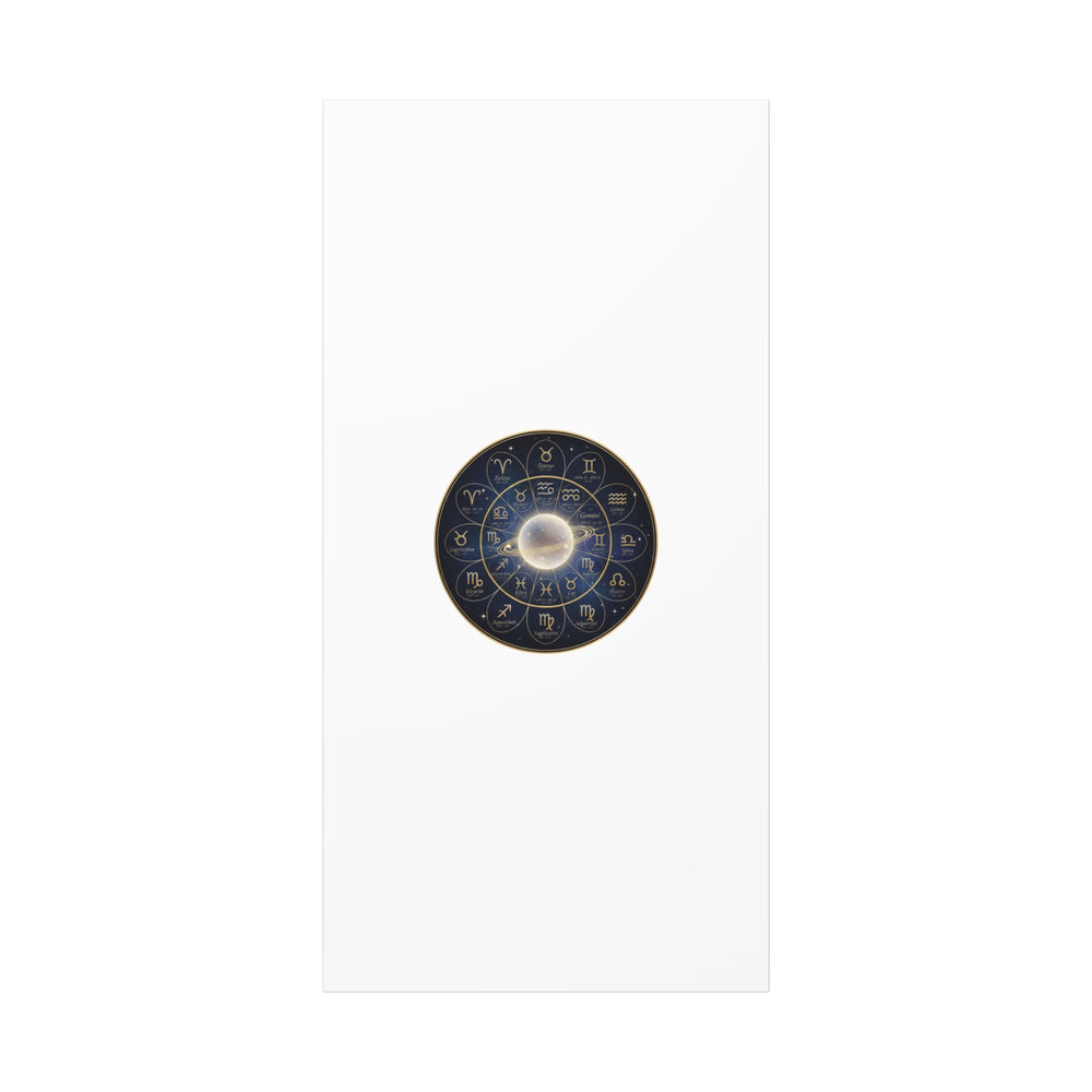 Zodiac Constellation Wheel Canvas, Astrology Art Print | Gold Foil Galaxy