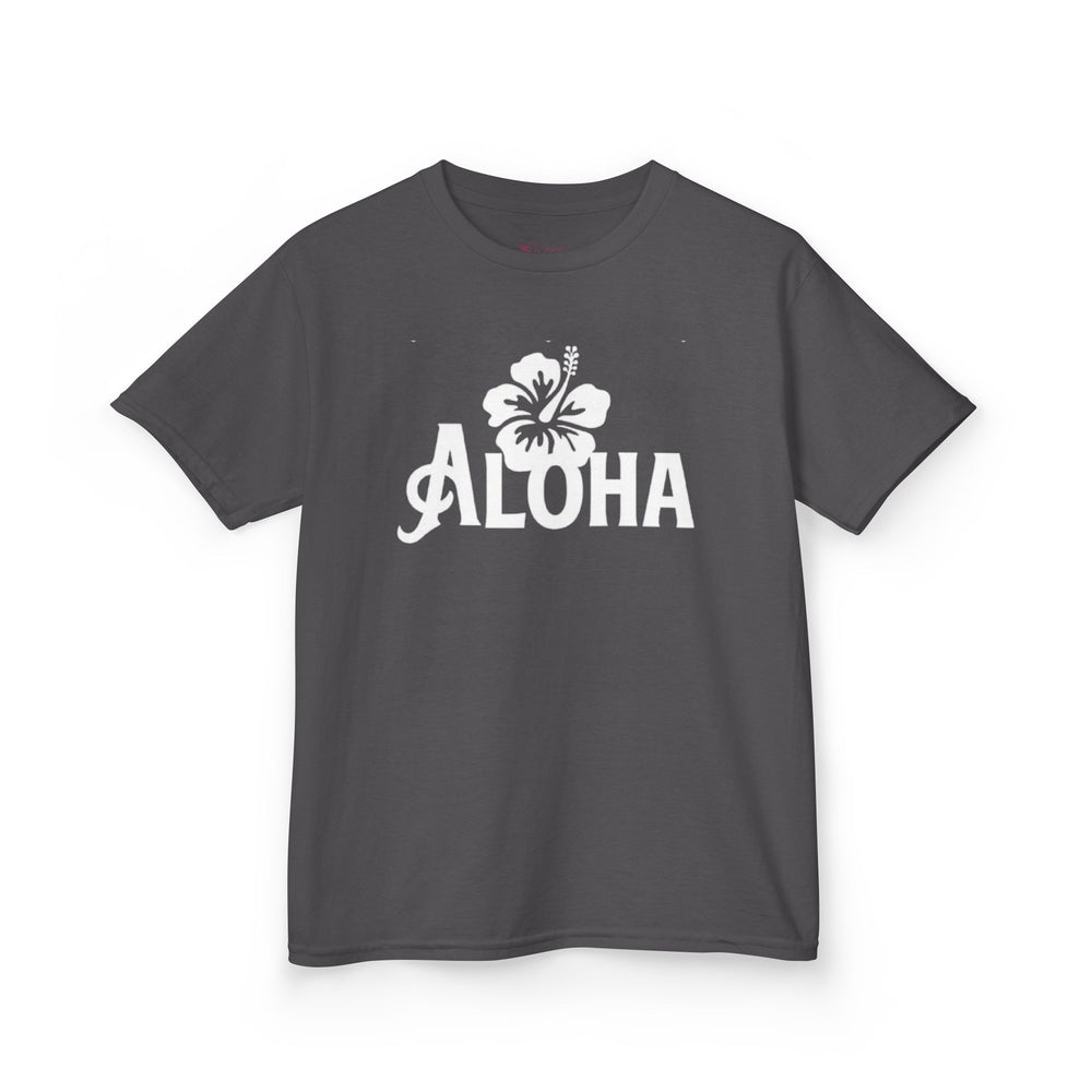 Gildan 5000B | Kids' Aloha Hibiscus Tropical T-Shirt - Soft Cotton Summer Tee