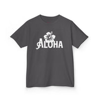 Gildan 5000B | Kids' Aloha Hibiscus Tropical T-Shirt - Soft Cotton Summer Tee