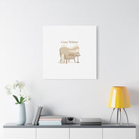 Cozy Winter minimal line art Canvas | Slow Life, soft life neutral wall decor
