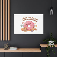 Donut Snacks Pun Canvas | Food & Snack Humor, Cozy Kawaii Art