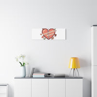 Independently Unloved Heart Print Canvas | Anti Valentine, Single Humor