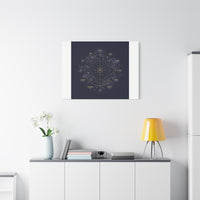 Gold Zodiac Wheel Canvas | Astrology Constellation Art, Cosmic Wall Print